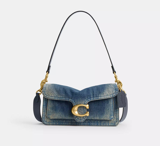 Tabby Shoulder Bag 26 In Regenerative Cotton Denim